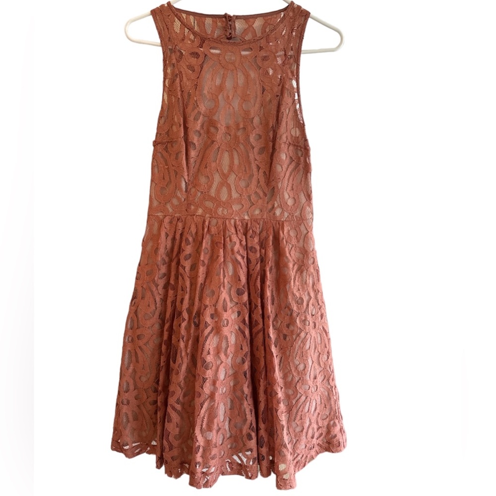 ANTHROPOLOGIE TRACY REESE ROSE PEACH COLOR MIDI DRESSS